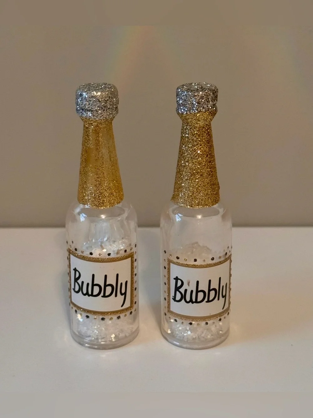 New Years Eve Ashland Bubbly Gold Glitter Mini Champagne Bottles Party Decor